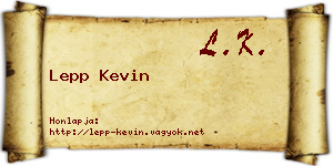 Lepp Kevin névjegykártya