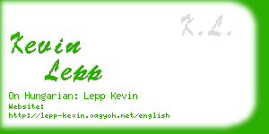 kevin lepp business card